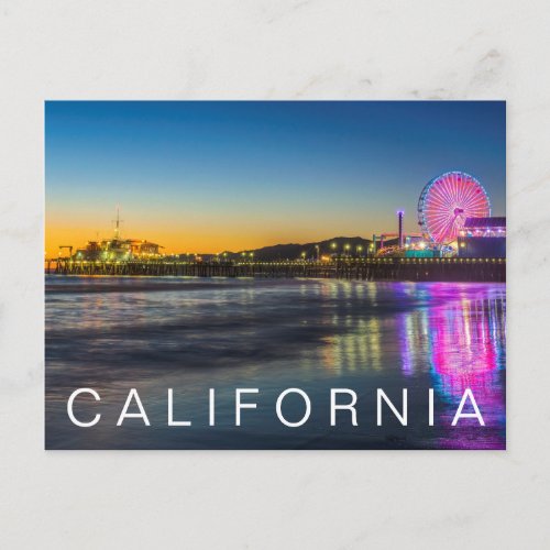 Santa Monica Pier  Los Angeles California Postcard
