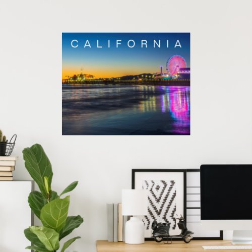 Santa Monica Pier  Los Angeles California Poster