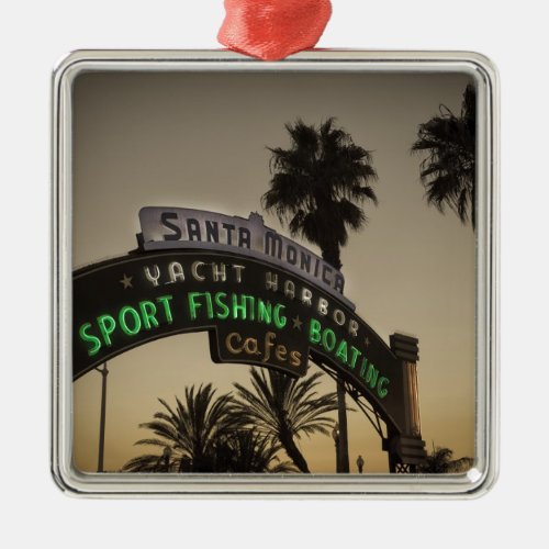 Santa Monica pier Metal Ornament