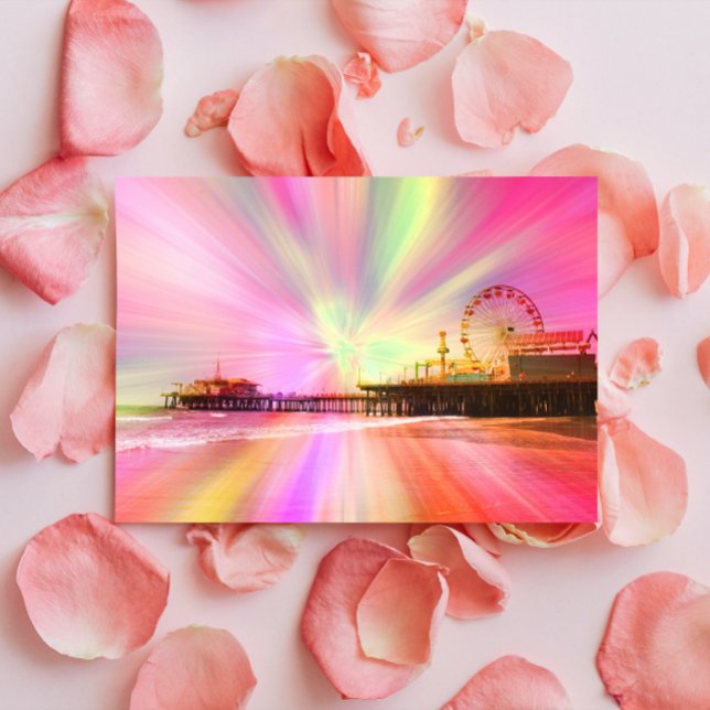Santa Monica Pier Pink Explosion Postcard (Creator Uploaded)