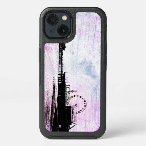 Santa Monica Pier Pink Grunge iPhone Case