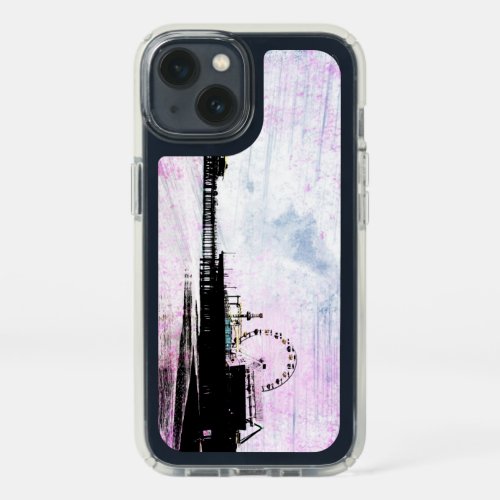 Santa Monica Pier Pink Grunge iPhone Case