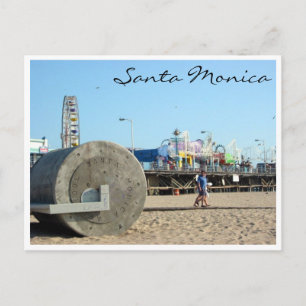 santa monica pier postcard