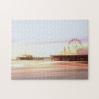 Santa Monica Pier Sunrise Jigsaw Puzzle