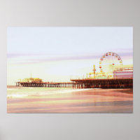 Santa Monica Pier Sunrise Poster