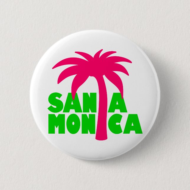 Santa Monica Pinback Button (Front)