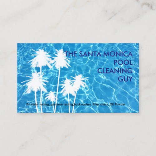 Santa Monica Pool Cleaning Business card