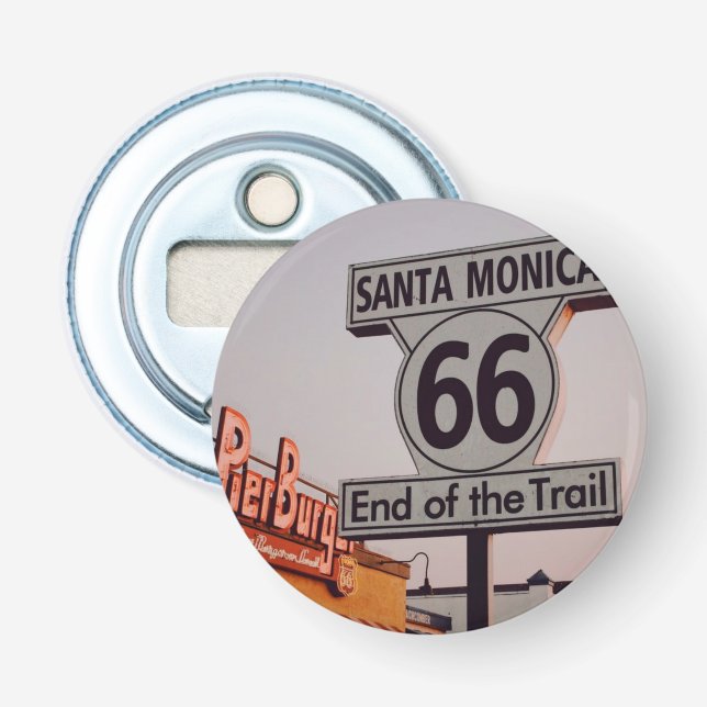 Santa Monica Route 66 California Bottle Opener (Front)