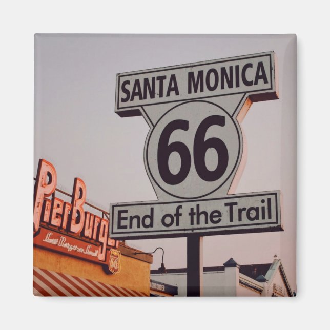 Santa Monica Route 66 California Magnet (Front)