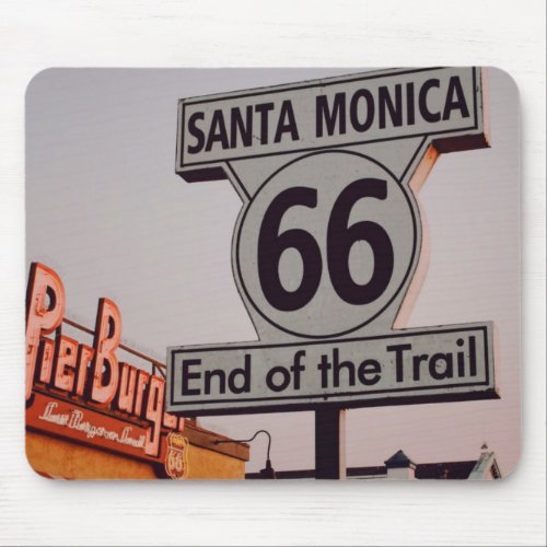 Santa Monica Route 66 California Mouse Pad