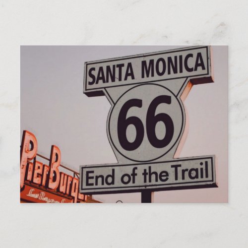Santa Monica Route 66 California Postcard