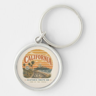 Santa Monica Route 66 Coastal Keepsake Keychain
