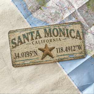 Santa Monica Route 66 License Plate