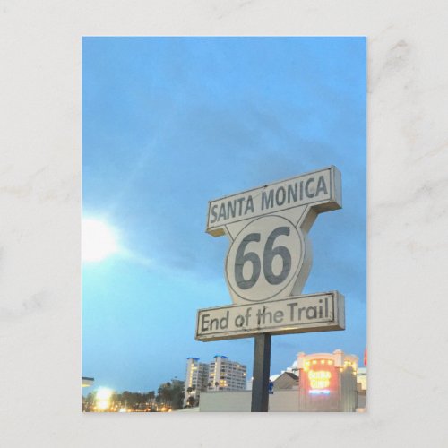 Santa Monica Route 66 Postcard