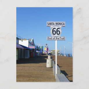 METAL REFRIGERATOR MAGNET San Monica Route 66 End Of Trail California Travel 