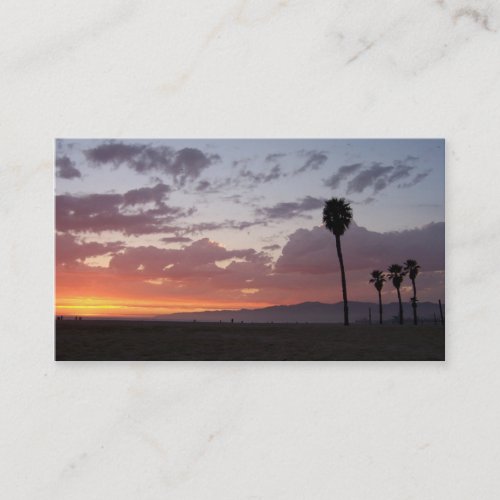 santa monica sunset business card templates