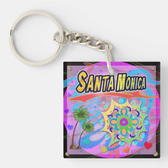 Santa Monica True Progress Keychain (Front)