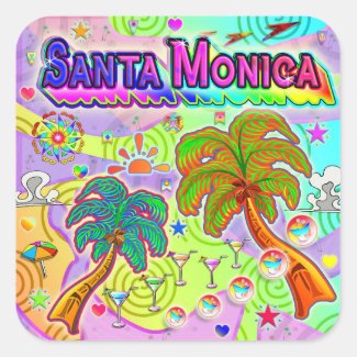 Santa Monica Vacation Target Sticker