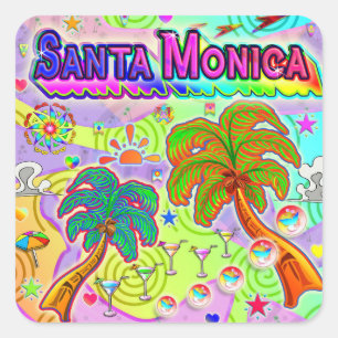 Santa Monica Vacation Target Sticker