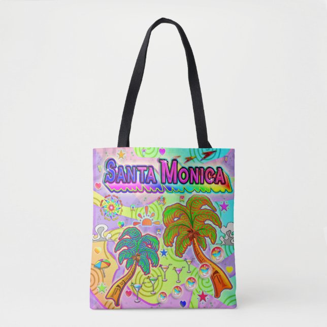 Santa Monica Vacation Target Tote Bag (Front)