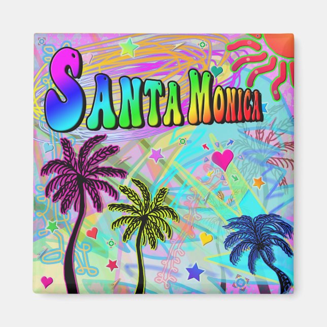 Santa Monica Vivid Romance Magnet (Front)