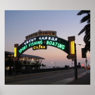 Santa Monica Yacht Harbor Poster