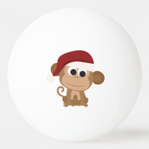 Santa Monkey Ping-Pong Ball