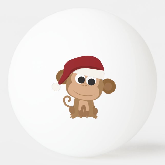 Santa Monkey Ping-Pong Ball (Front)