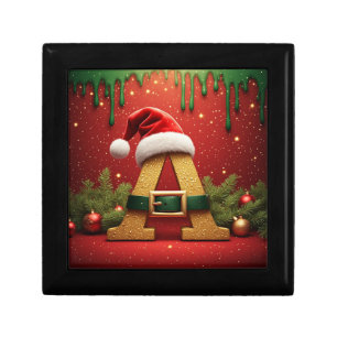 Santa Monogram A For Christmas Gifts Gift Box