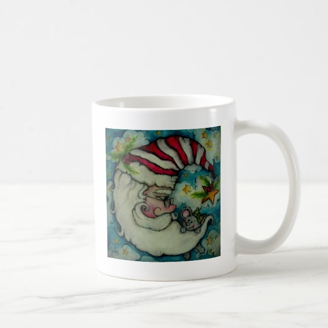 Santa Moon - Holiday Design Coffee Mug (Right)