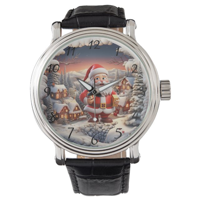 Santa Mountain Village Gift  Watch (Front)