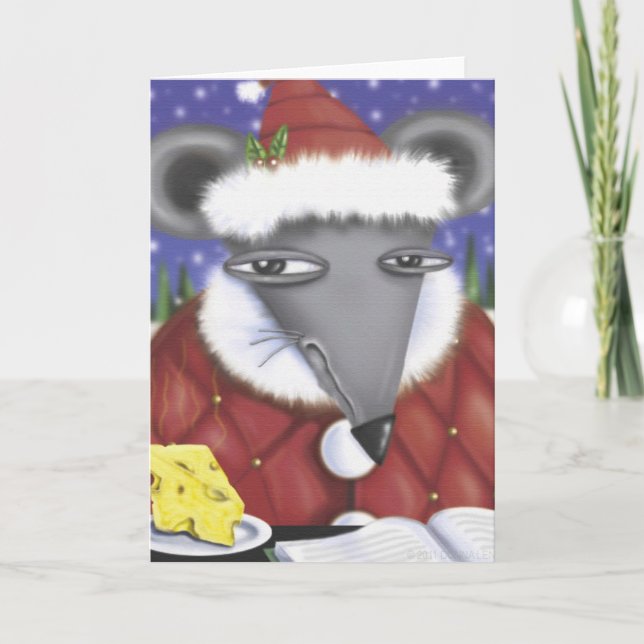 Santa Mouse Holiday Card (Front)