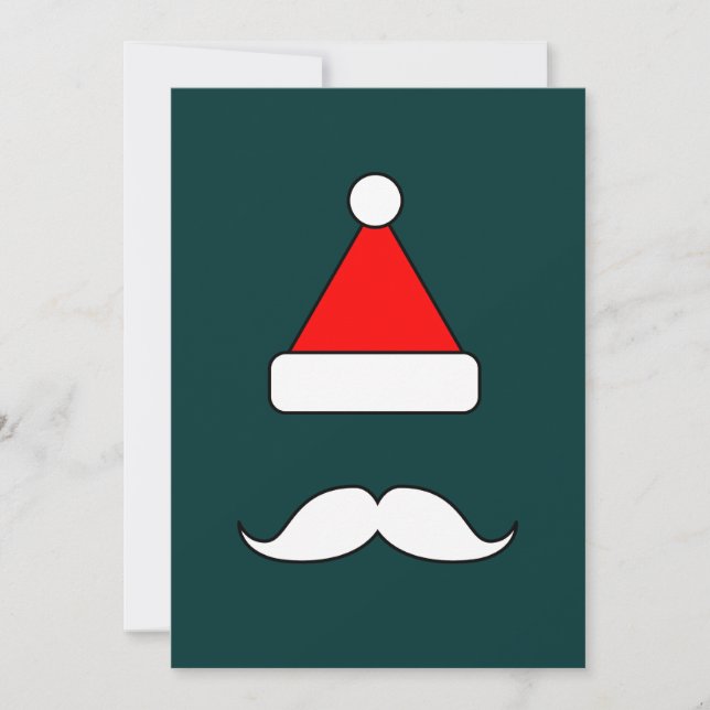Santa Moustache Holiday Card (Front)