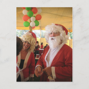 Santa & Mrs. Claus Christmas Celebration – Festive Holiday Postcard
