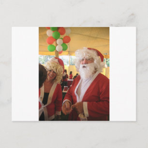 Santa & Mrs. Claus Christmas Celebration – Festive Holiday Postcard