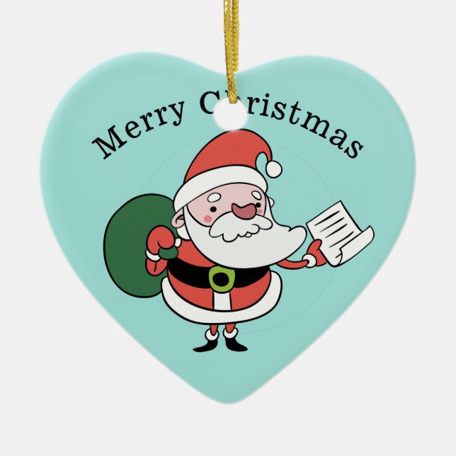 Santa & Mrs. Claus custom ornament (Front)