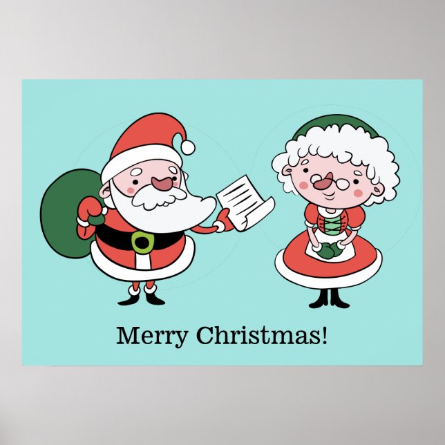 Santa & Mrs. Claus custom poster (Front)
