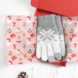 Santa & Mrs Claus Festive Fa La La Christmas Tissue Paper<br><div class="desc">Fun and festive wrapping paper. Our tissue paper features our fun hand-drawn Christmas pattern design. We've illustrated a fun Santa Claus,  Mrs Claus,  snow globe,  Christmas tree,  dear Santa envelope,  a plate of cookies and a fun typographic fa la design. Designed by Moodthology Papery</div>