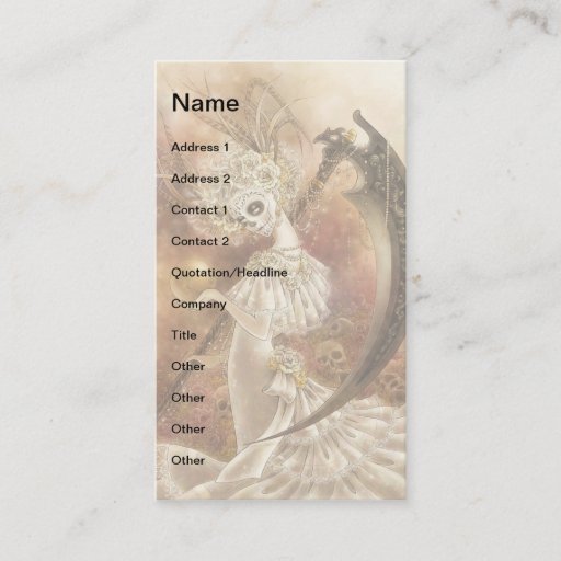 Customizable Santa Muerte Businesscard Business Card