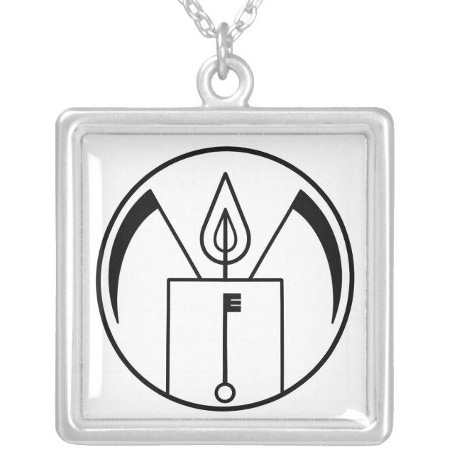 Santa Muerte Magick Seeker's Seal Necklace (Front)
