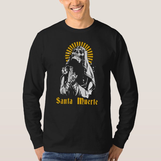 Santa Muerte Mexican Dead Sugar Skull Mexico Femal T-Shirt (Front)