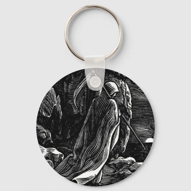 Santa Muerte (Mexican Grim Reaper) circa 1939 Keychain (Front)