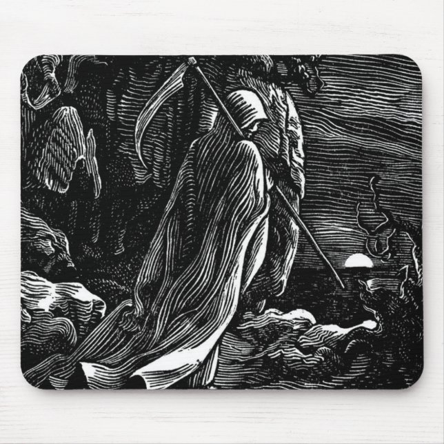 Santa Muerte (Mexican Grim Reaper) circa 1939 Mouse Pad (Front)