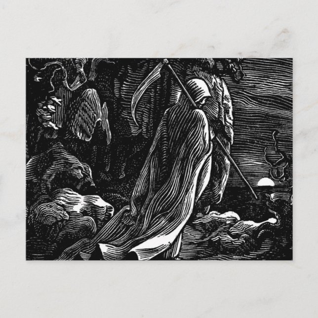 Santa Muerte (Mexican Grim Reaper) circa 1939 Postcard (Front)