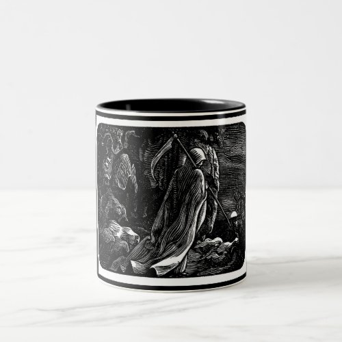 Santa Muerte Mexican Grim Reaper circa 1939 Two_Tone Coffee Mug