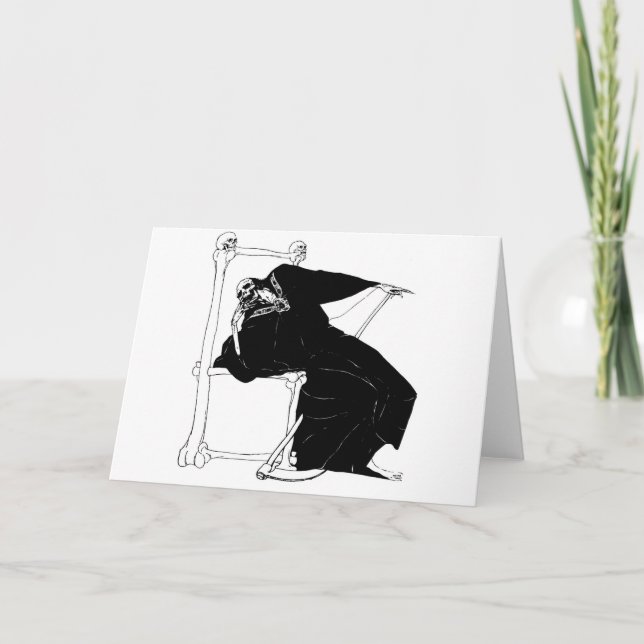 "Santa Muerte" (Mexican Grim Reaper) Holiday Card (Front)