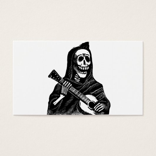 Santa Muerte (Mexican Grim Reaper) Playing Guitar (Front)