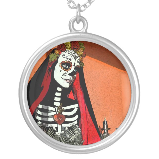 Santa Muerte Necklace (Front)