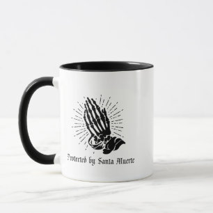 Santa Muerte Protection Initials Mug