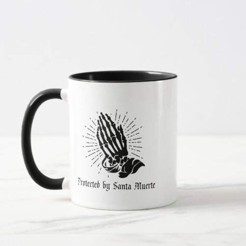 Santa Muerte Protection  Initials Mug